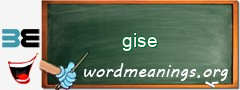 WordMeaning blackboard for gise